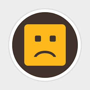 Minimal sad Emoji Magnet